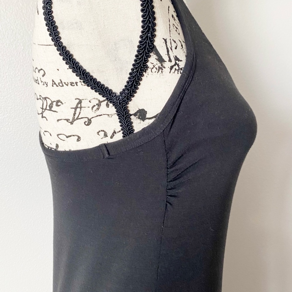 Prana Black Dress Built in Bra Strappy Activewear A-Line LBD Women's Small - Picture 3 of 9